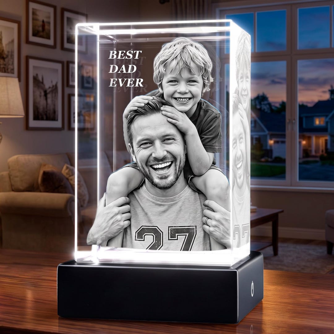 Artpix Personalized 3D Crystal Photo, Custom Laser Engraved K9