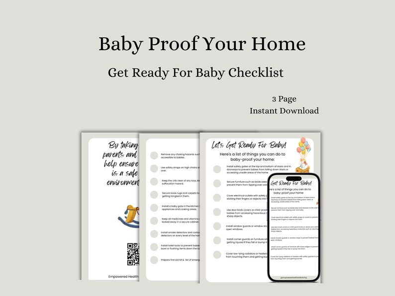 Baby Proofing Checklist.pdf Baby Proof Home Checklist, New Parent Safety (PDF Download) - Etsy