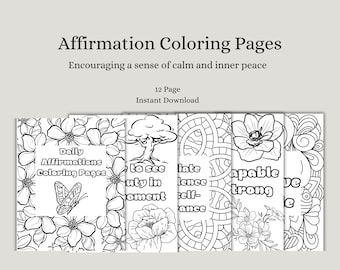 Affirmation Coloring Pages for Adults & Teens (PDF Download)