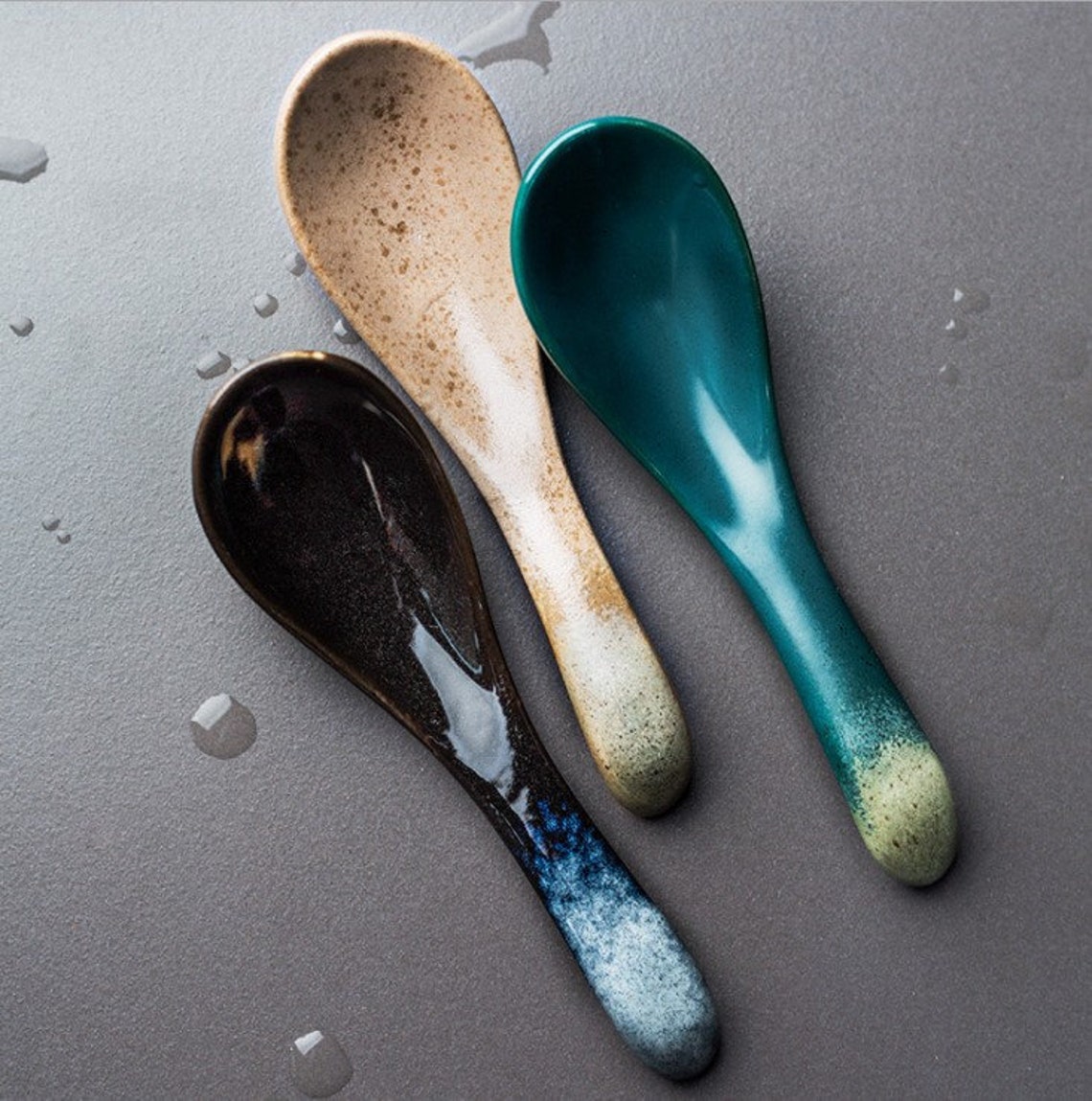 Creative Japanese Ceramic Spoon Soup Spoons Serving Spoon For Etsy