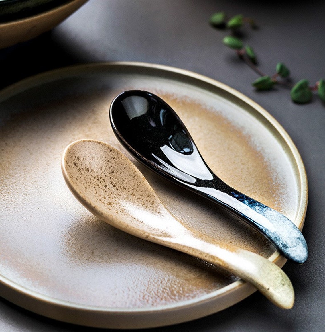 Creative Japanese Ceramic Spoon Soup Spoons Serving Spoon For Etsy