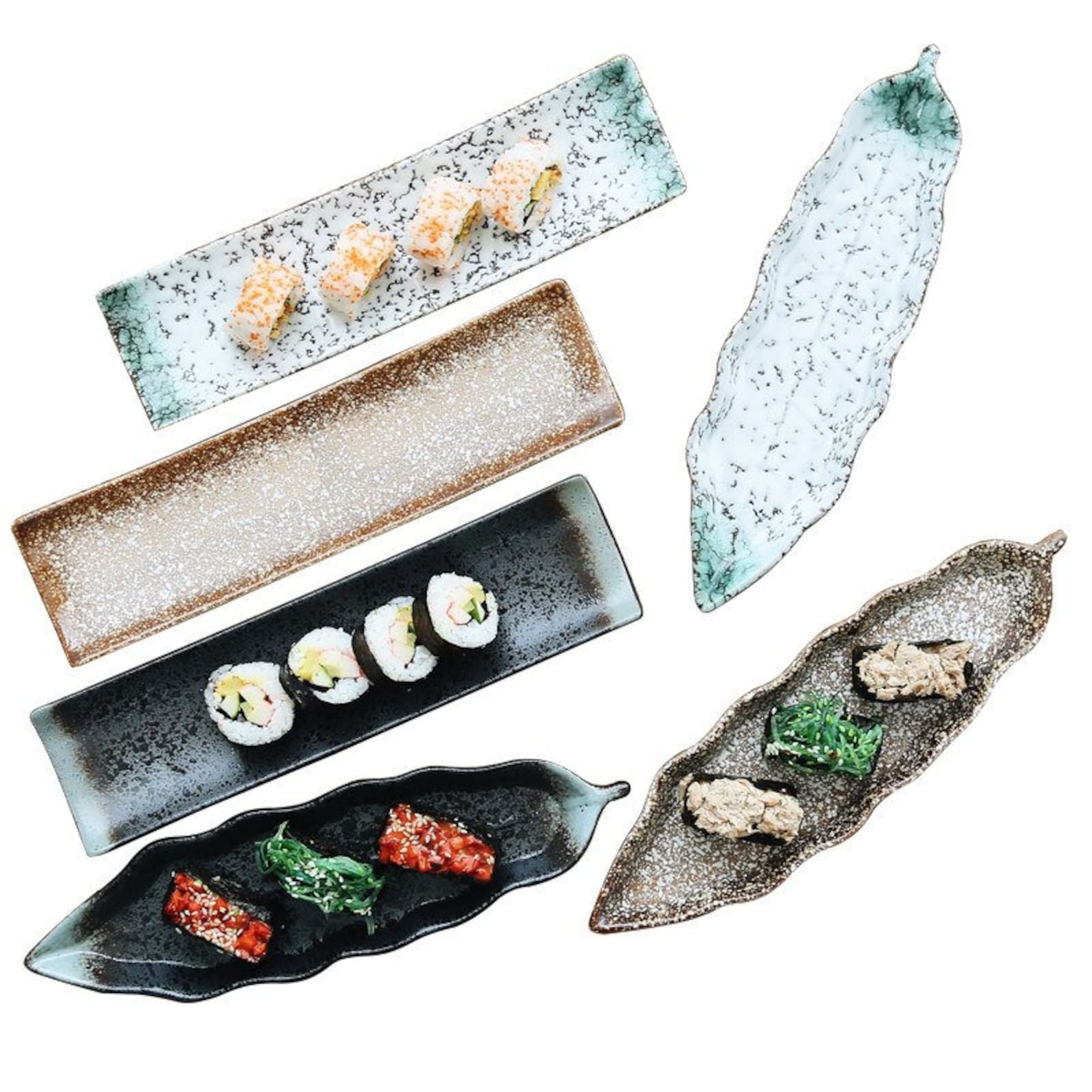 11 Inch Japanese Ceramic Sushi Plate Creative Porcelain Etsy