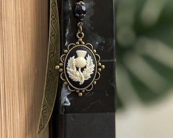 Scottish Thistle Cameo Bookmark: Book Lover Gift