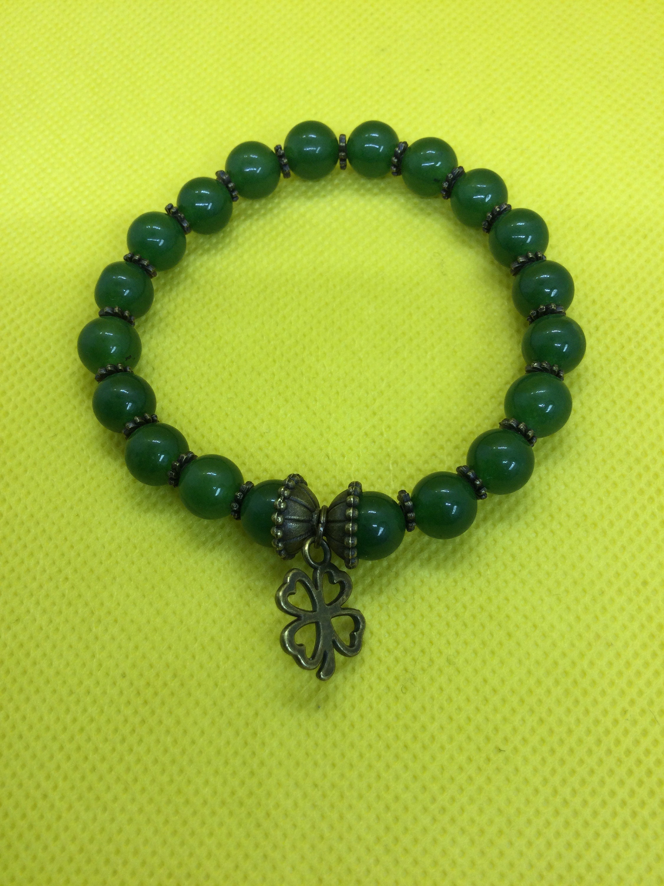 Good Luck Bracelet Green Jade Bracelet Healing Bracelet. Etsy