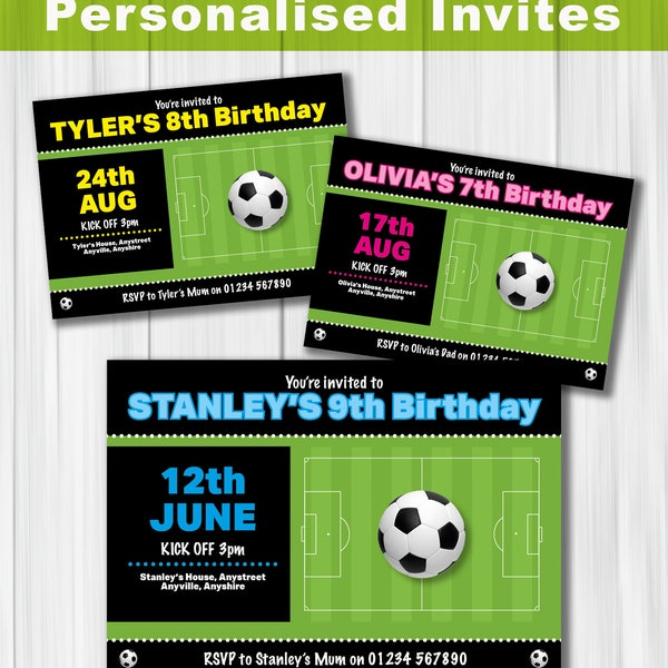 Football Party Invitations Etsy UK