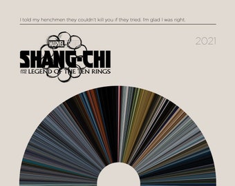 Shang-Chi | Movie Barcode Poster — Print, Movie Poster, Retro, Wall Art, Minimalist, Vintage, Decor