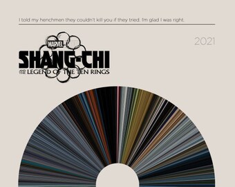 Shang-Chi | Movie Barcode Poster — Print, Movie Poster, Retro, Wall Art, Minimalist, Vintage, Decor