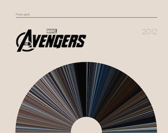 Die Avengers 2012 | Movie Barcode Poster — Print, Filmposter, Retro, Wandkunst, Minimalistisch, Vintage, Dekor