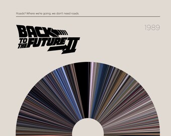 Zurück zum Zukünftigen Teil 2 | Movie Barcode Poster — Print, Filmposter, Retro, Wandkunst, Minimalistisch, Vintage, Dekor