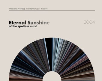Eternal Sunshine of the Spotless Mind | Movie Barcode Poster — Print, Movie Poster, Retro, Wall Art, Minimalist, Vintage, Decor