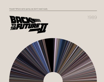 Zurück zum Zukünftigen Teil 2 | Movie Barcode Poster — Print, Filmposter, Retro, Wandkunst, Minimalistisch, Vintage, Dekor