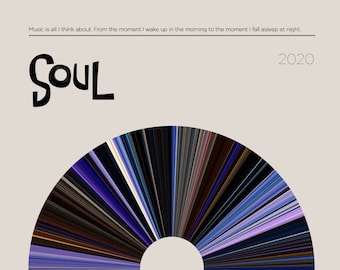 Soul | Movie Barcode Poster — Print, Filmposter, Retro, Wandkunst, Minimalistisch, Vintage, Dekor