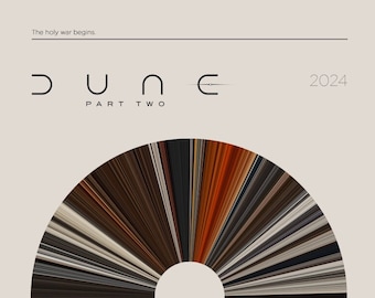 Dune: Part Two | Movie Barcode Poster — Print, Movie Poster, Retro, Wall Art, Minimalist, Vintage, Decor
