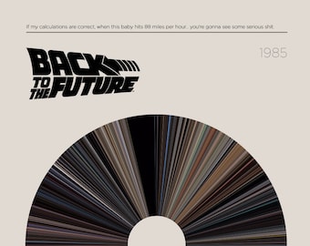 Zurück in die Zukunft | Movie Barcode Poster — Print, Filmposter, Retro, Wandkunst, Minimalistisch, Vintage, Dekor