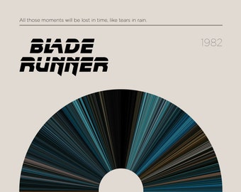 Blade Runner | Movie Barcode Poster — Print, Movie Poster, Retro, Wall Art, Minimalist, Vintage, Decor