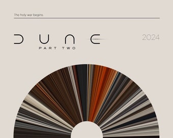 Dune: Part Two | Movie Barcode Poster — Print, Movie Poster, Retro, Wall Art, Minimalist, Vintage, Decor