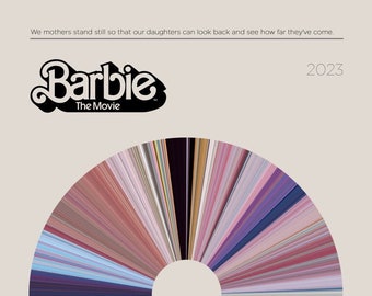 Barbie | Movie Barcode Poster — Print, Movie Poster, Retro, Wall Art, Minimalist, Vintage, Decor