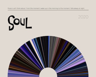 Soul | Movie Barcode Poster — Print, Filmposter, Retro, Wandkunst, Minimalistisch, Vintage, Dekor