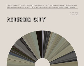 Asteroidenstadt | Film Strichcode Poster — Druck, Filmplakat, Retro, Wandkunst, minimalistisch, Vintage, Dekor