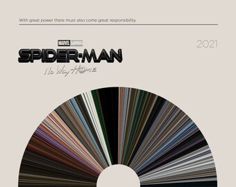 Spider-Man: No Way Home | Movie Barcode Poster — Print, Filmposter, Retro, Wandkunst, Minimalistisch, Vintage, Dekor