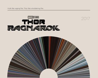 Thor: Ragnarok | Movie Barcode Poster — Print, Filmposter, Retro, Wandkunst, Minimalistisch, Vintage, Dekor