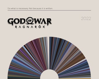 God of War: Ragnarok  |  Video Game Barcode Campaign Poster — Print, Video Game Poster, Retro, Wall Art, Minimalist, Vintage, Home Decor