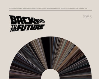Zurück in die Zukunft | Movie Barcode Poster — Print, Filmposter, Retro, Wandkunst, Minimalistisch, Vintage, Dekor