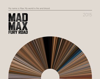 Mad Max: Fury Road | Movie Barcode Poster — Print, Filmposter, Retro, Wandkunst, Minimalistisch, Vintage, Dekor
