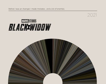 Black Widow | Movie Barcode Poster — Print, Movie Poster, Retro, Wall Art, Minimalist, Vintage, Decor