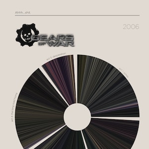 Gears of War 1  |  Video Game Barcode Campaign Poster — Print, Video Game Poster, Retro, Wall Art, Minimalist, Vintage, Home Decor