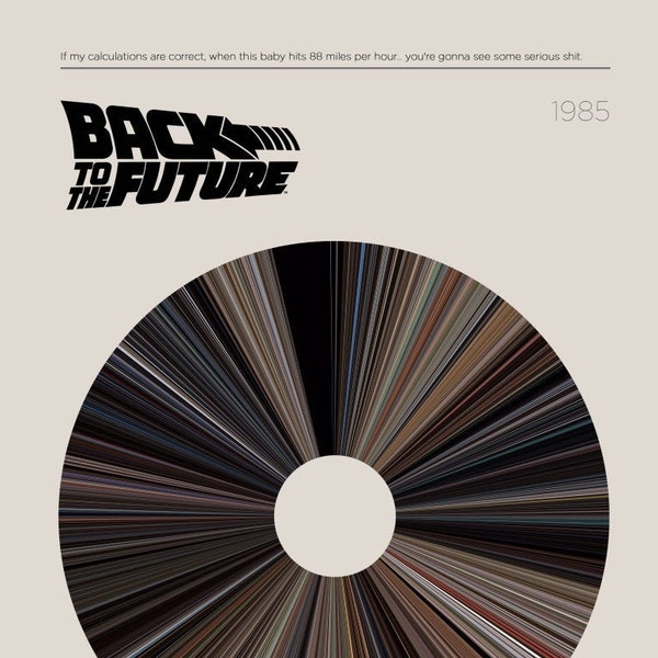 Back to the Future | Movie Barcode Poster — Print, Movie Poster, Retro, Wall Art, Minimalist, Vintage, Decor