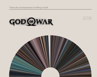 God of War  |  Video Game Barcode Campaign Poster — Print, Video Game Poster, Retro, Wall Art, Minimalist, Vintage, Home Decor