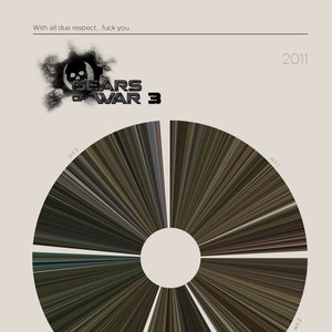 Gears of War 3  |  Video Game Barcode Campaign Poster — Print, Video Game Poster, Retro, Wall Art, Minimalist, Vintage, Home Decor