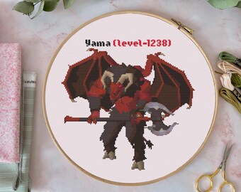 OSRS Yama Cross Stitch Pattern / Instant PDF Download