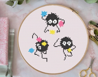 Ruß Sprites Kreuzstich / Instant PDF Download