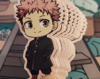 Pink Haired Anime Kid High Quality Sticker/Decal