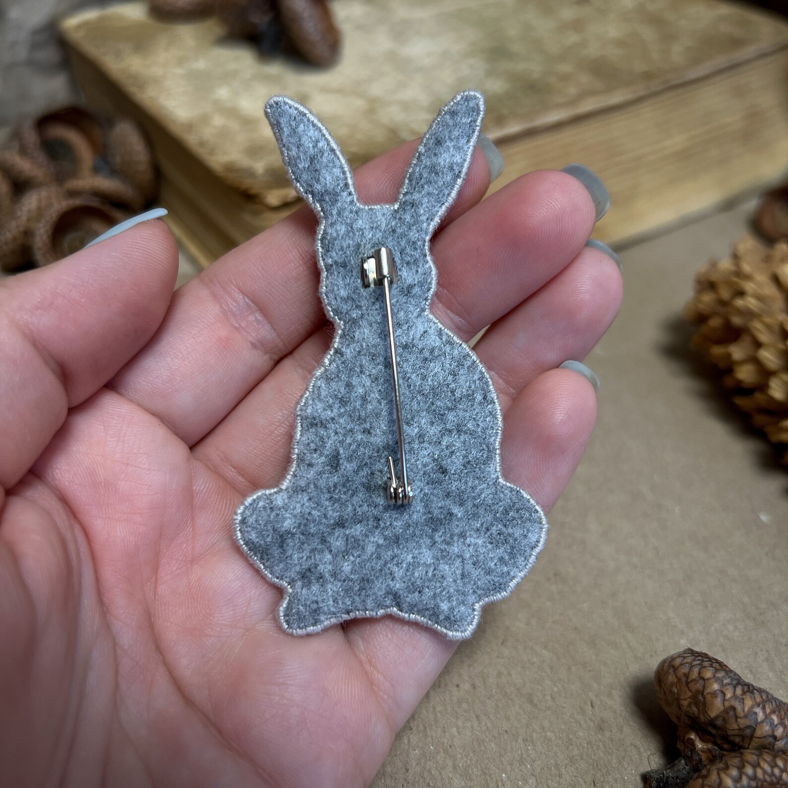 Gold Tone Hare Brooch - Vintage Inspired Deco Style Brooch, Animal Jewelry Gift