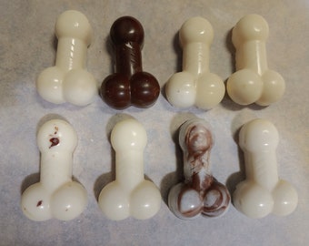 Adult Male themed Chocolates (with or without Crème Brûlée coffee mixed in to the chocolate)