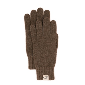Gloves made of 100% undyed yak wool, yak brown