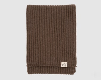 Scarf made from 100% undyed yak wool, made in Mongolia, brown