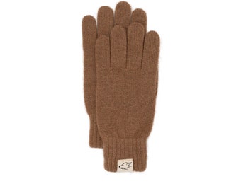 Gants 100 % laine de chameau non teinte, marron