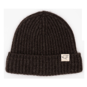 Hat made of 100% yak wool from Mongolia, dark brown