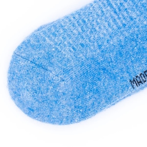 Thick and warm sheep's wool socks from Mongolia sky blue, blue. 100% eco-friendly wool, the warmest socks for winter image 3