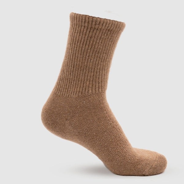 Marrón - calcetines de lana de camello, 100% lana natural sin teñir de Mongolia procedente de fuentes éticas. ¡Los calcetines más calentitos para el invierno!
