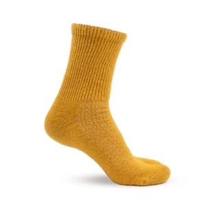 Dicke und warme Schafwollsocken aus der Mongolei - Yellow Mustard. Umweltfreundliche Wolle, die wärmsten Socken für den Winter!
