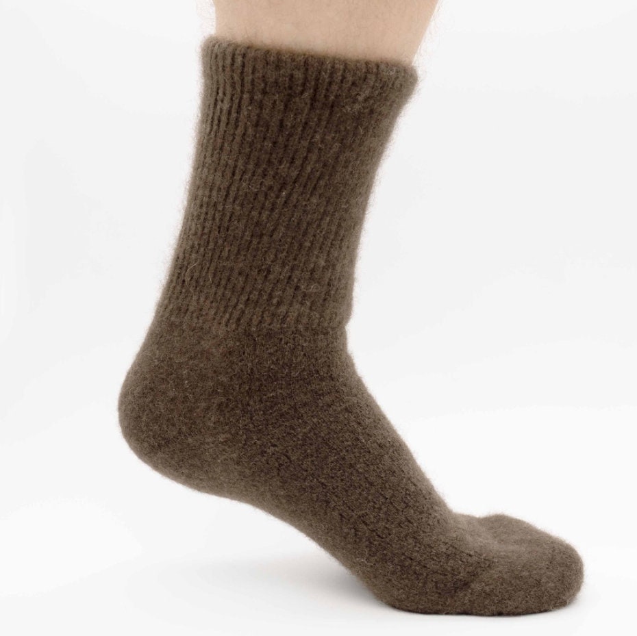 Chaussettes en laine de yak mongole non teintees marron yak. 100 durables et respectueux de l environnement Les chaussettes douillettes les plus chaudes et les plus douces pour l hiver Etsy Canada