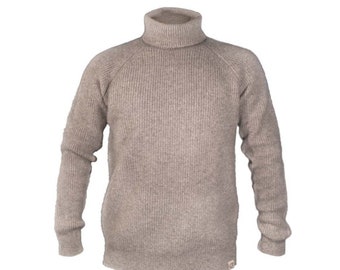 Sweater made from 100% pure, undyed yak wool from Mongolia, gray