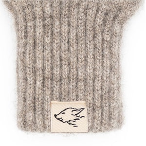 Mittens made from 100% undyed yak wool, light gray image 2