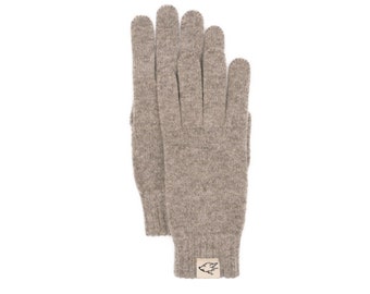 Winter gloves made of yak wool – undyed, grey – warm, soft, Fair Trade Mongolia – for women and men