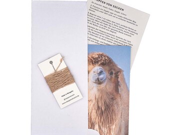 Wool Repair Kit – 100% Camel and Yak Wool, Needle & Instructions, Natural Colors